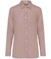 SP505 Spasso Ladies Long Sleeve Linen Shirt petal rose colour image